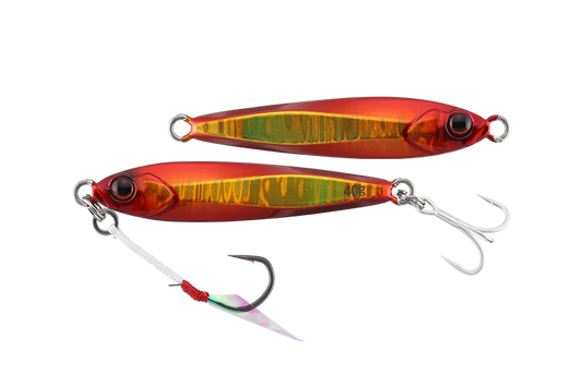 Jackall Big Backer Jig 15g - Red & Gold Magma Wave HL Lure