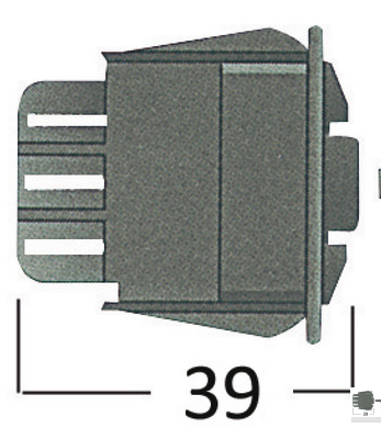 Osculati Switch with Red LED 12 V