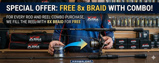 For Every Reel and Rod Combo, we fill your Reel with 8x Braid for free !