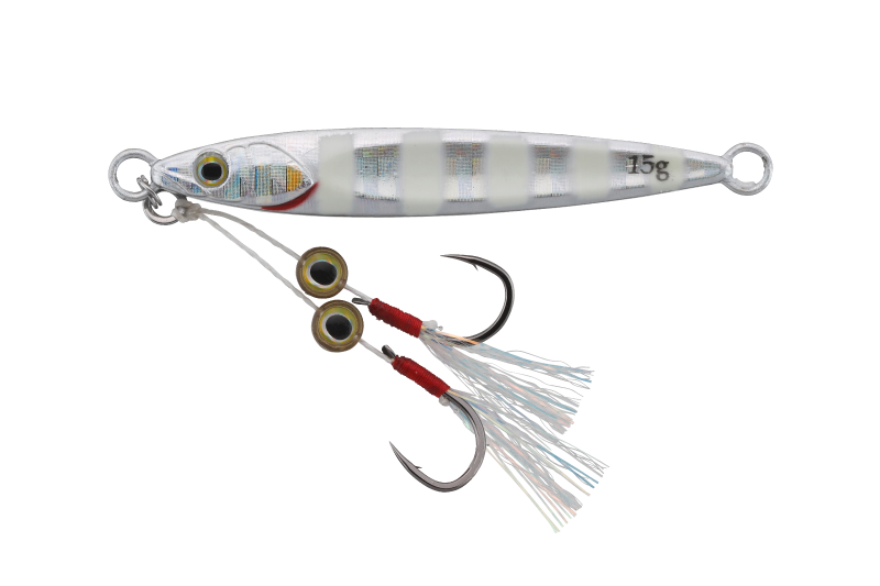 Jackall Big Backer Fit Jig 15g Glow Stripe Border HL