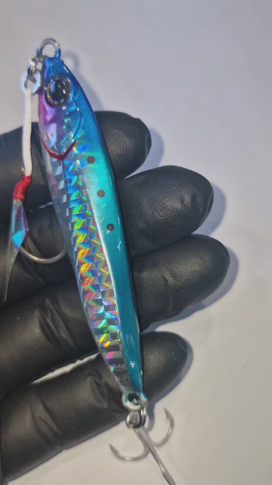 Jackall Big Backer Jig 30g - Iwashi Glow Belly Border HL Lure