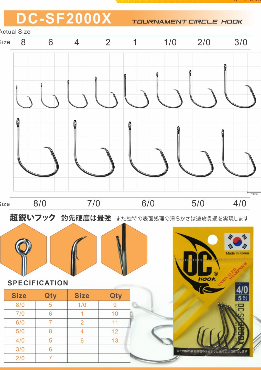 Dragon Claw Korea SF Circle Hook – SF 2000X