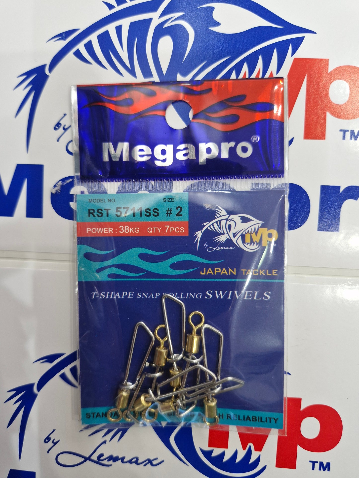 Megapro Rolling Swivel with Snap 5711SS – Size 2 (Pack of 7)