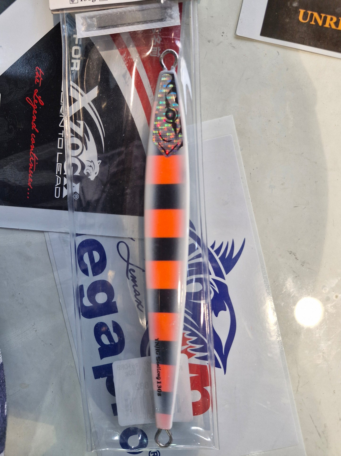 Nishioka Yugyo YN Jig Semi-Long Matte Orange-Black Zebra Edge