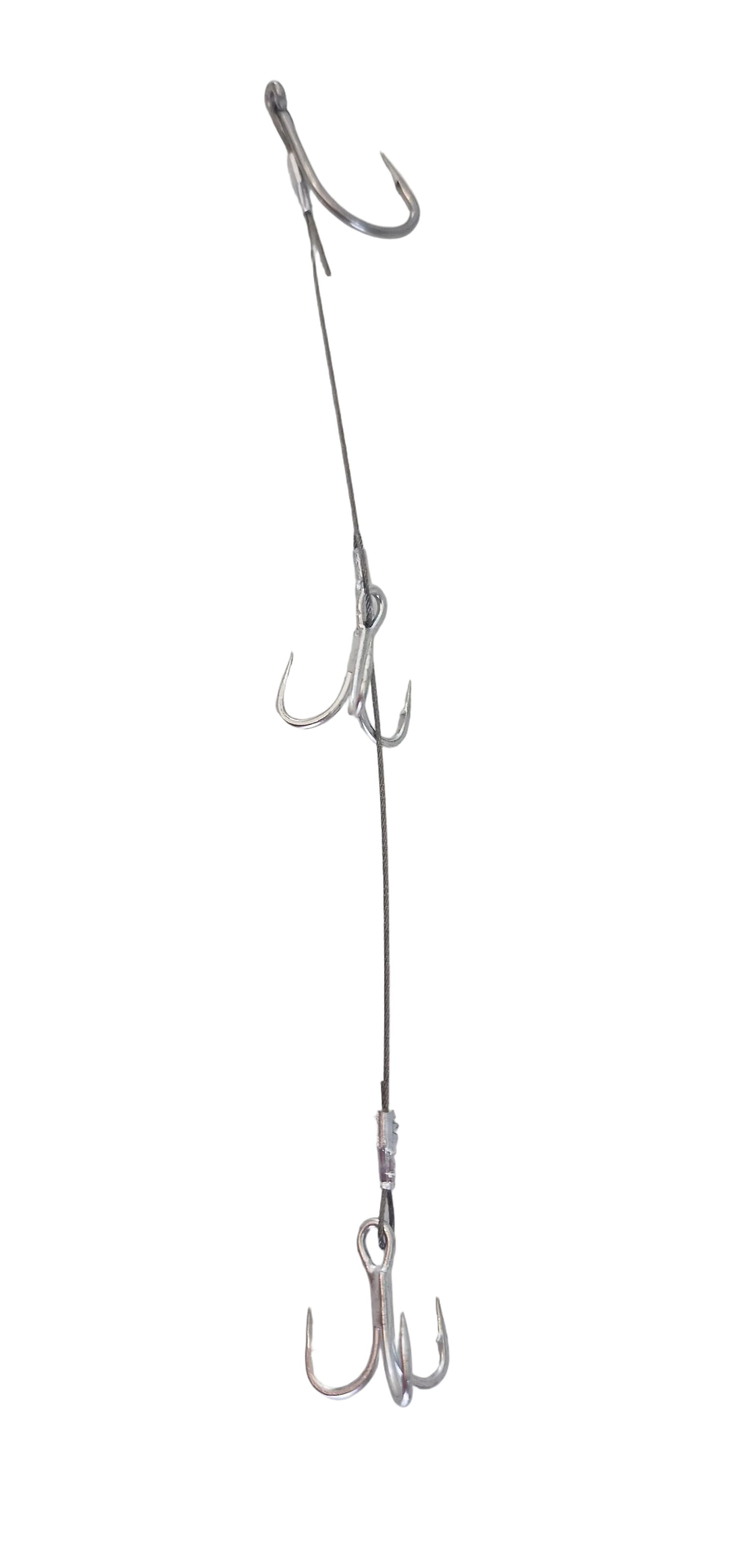 Kingfish ,Amberjack Trolling Rig – 7x7 Stainless Wire, #4 Triple Hooks