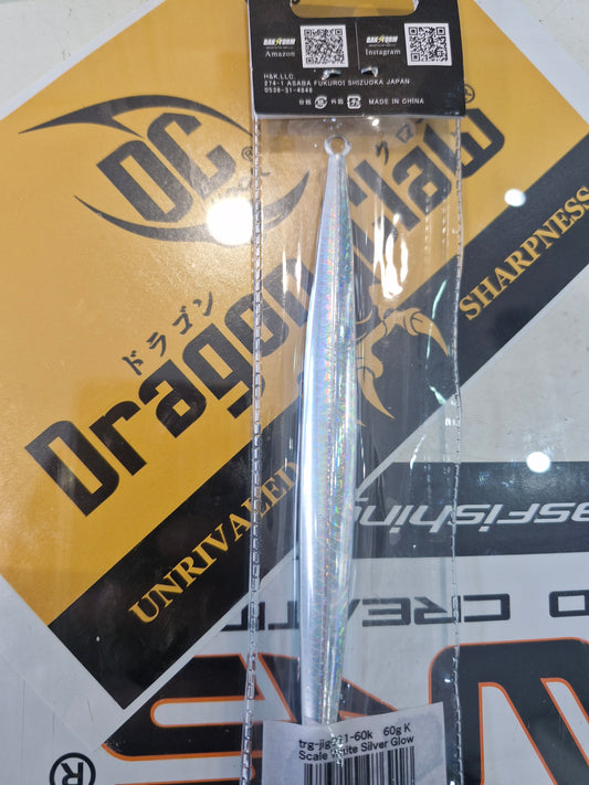Bakstorm Jig 200g – Zebra White Glow Metal Jig