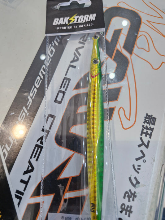 Bakstorm Jig 60g – Green Gold Metal Jig