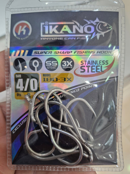 صنارة صيد إيكانو بيك IBO-3X مقاس 4/0 - قوة ثلاثية ممتازة