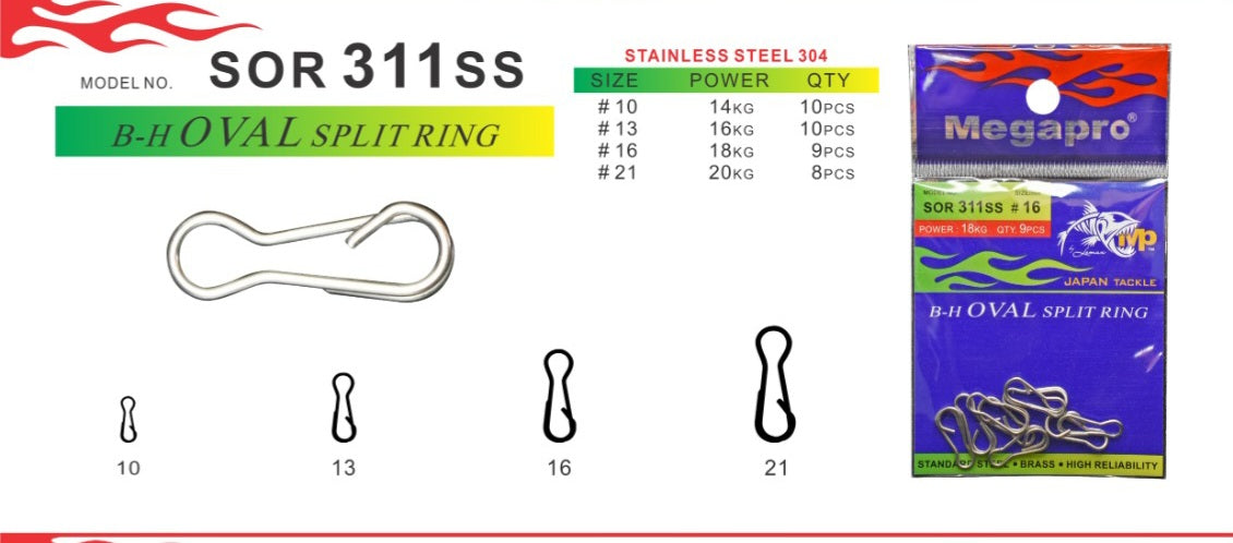 Megapro Swivel with Oval Split Ring SOR-311SS – 10mm (Pack of 10)