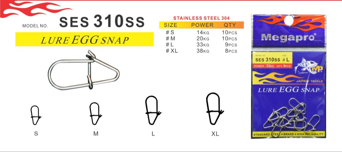 Megapro Swivel Lure Egg Snap (10'S) Ses 310SS M