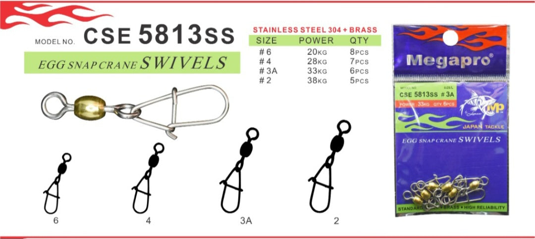 Megapro Swivel Egg+crane (6'S) Cse 5813SS 3A L