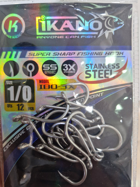 صنارة صيد إيكانو بيك IBO-3X مقاس 1/0 - قوة ثلاثية ممتازة