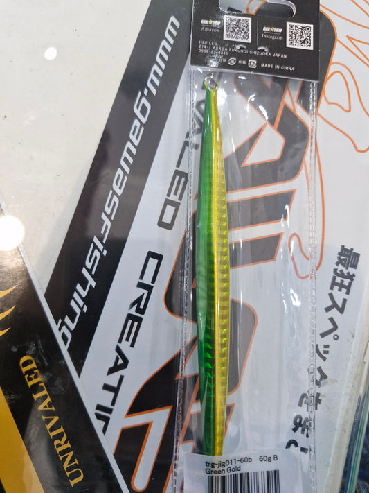 Bakstorm Jig 60g – Green Gold Metal Jig