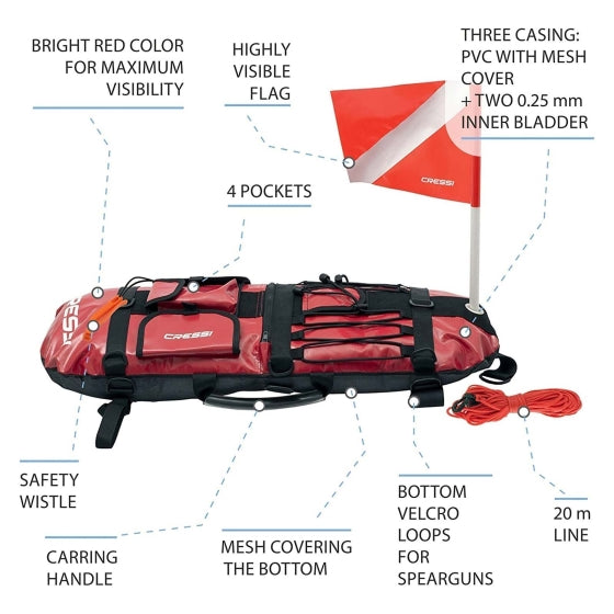 Cressi Signal Board Spearfishing Buoy